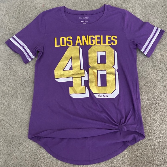 Youth Girls Lakers Tee Top - Picture 2 of 7